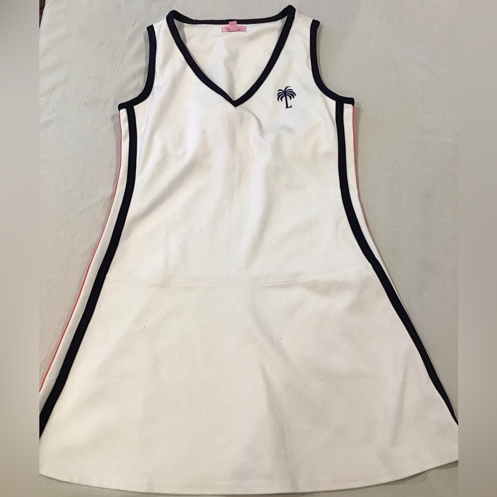 Lilly Pulitzer Logo White Tennis Dress Size Medium